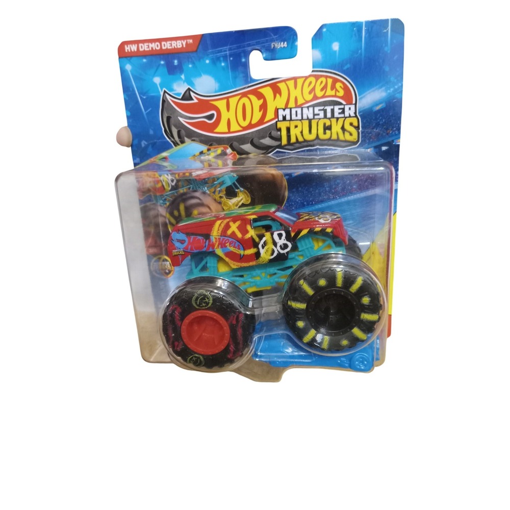 Hot Wheels Monster Trucks HW Demo Derby Red SUV Die-Cast 1:64 FYJ44 Crushed Car